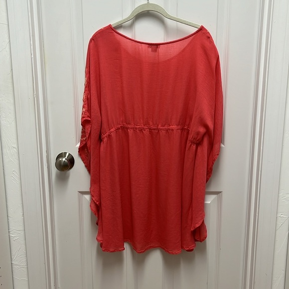 Sundance Embroidery Coverup Coral‎ Size Large - Picture 5 of 5